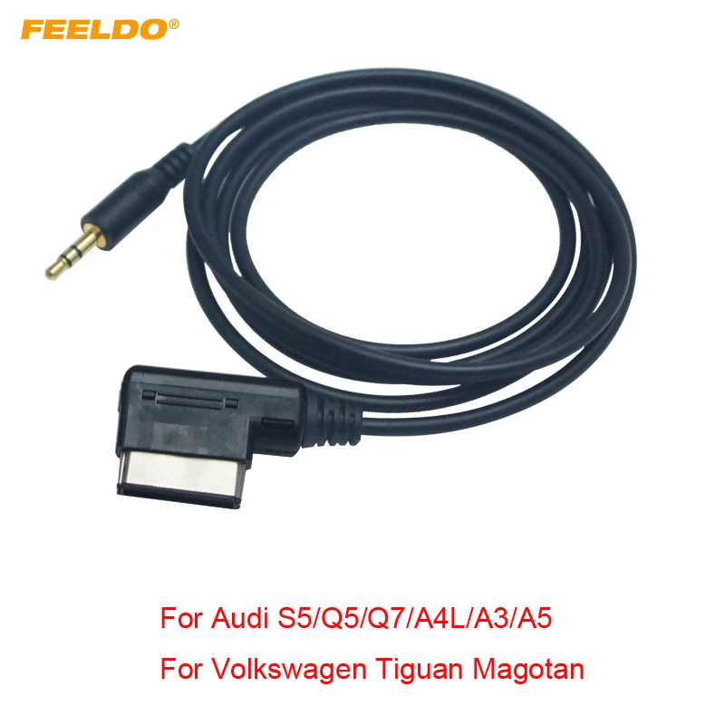 FEELDO 10 шт. автомобильный медиа AMI MMI интерфейс до 3 5 мм аудио AUX MP3 адаптер для Audi