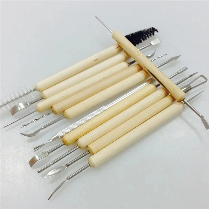 

11pcs Clay Sculpting Kit Sculpt Smoothing Wax Carving Pottery Ceramic Tools Polymer Shapers Modeling Carved Tool Perfect
