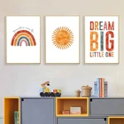 Животные холст картина жираф плакаты слона детская стена художественные принты солнце Радуга Печать скандинавские настенные картины декор детской комнаты