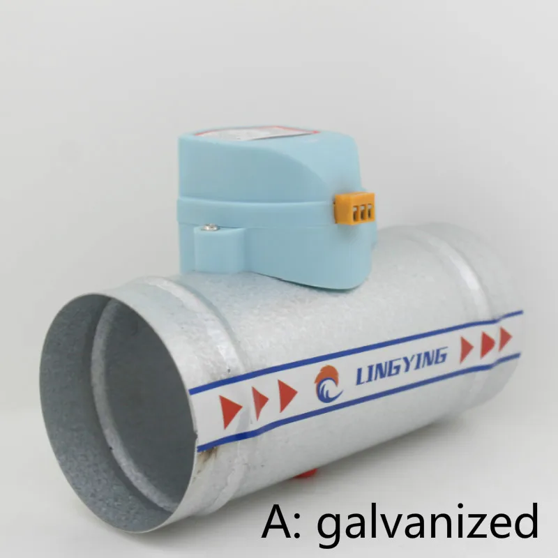 Электрический воздушный воздуховод 50 250 мм оцинкованный клапан из нержавеющей