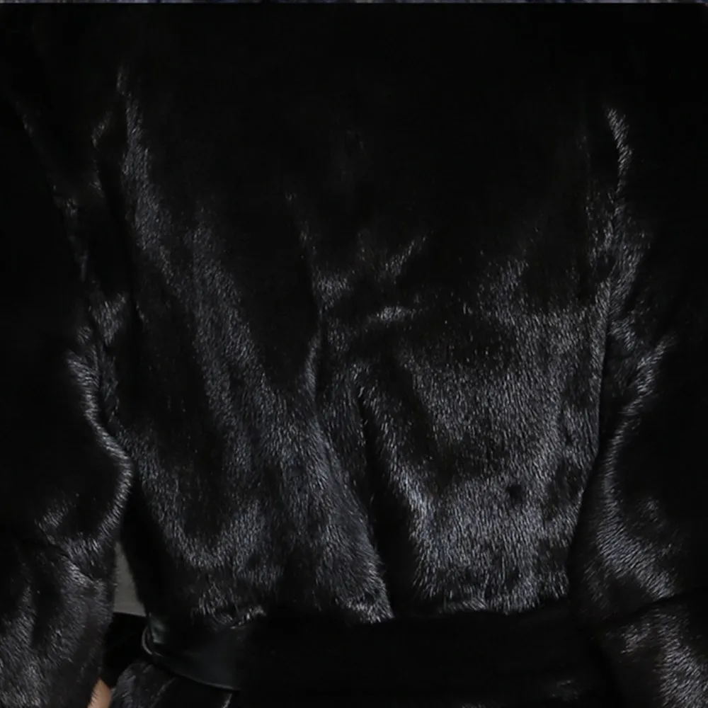 

2020 New High Quality Fashion Young Mid-Length Hooded Mink Coat Plus Size Women's Clothing