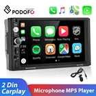 Автомагнитола Podofo 2 Din, стерео, BT, ресивер, мультимедийная магнитола для VW, Nissan, Hyundai, toyota, плейер с микрофоном KIA