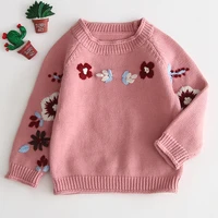 baby manual embroidery sweater newborn girls sweaters autumn toddler long sleeves knitwear pullovers winter children knit tops