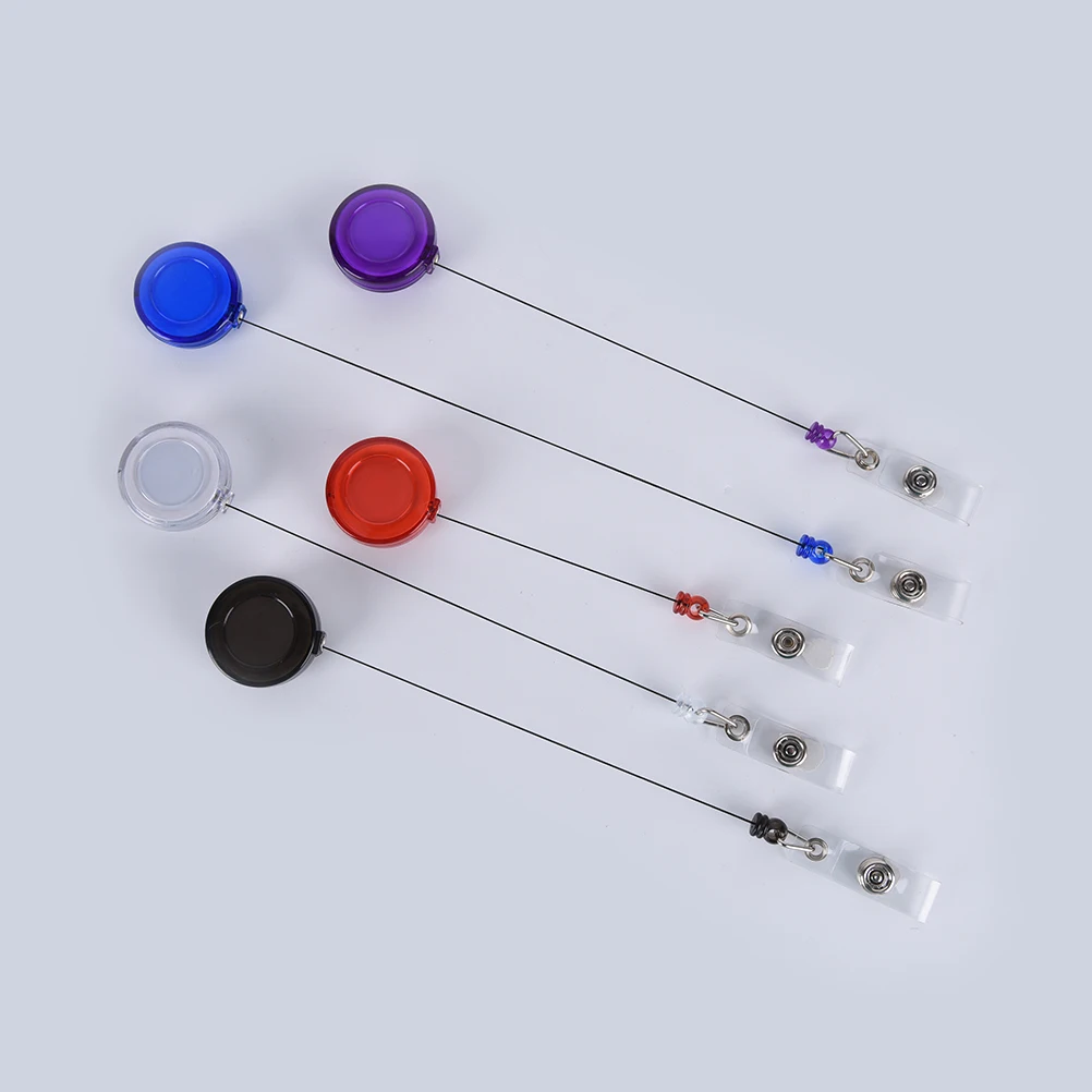 

1PC Retractable Pass ID Holder Outdoor Tools Reel Pull Key Name Tag Card Holders Recoil Reels Card Badge