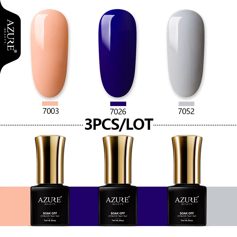 AZURE BEAUTY Гель-лак для ногтей Гель-лак UV Led Soak Off 4 шт./лот Гибридный лак комплект гель-лака Vogue лазурный гель лак-эмаль для ногтей - Цвет: 18