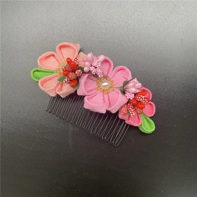 Заколка-кимоно в японском стиле женская милая шпилька для волос с цветочным