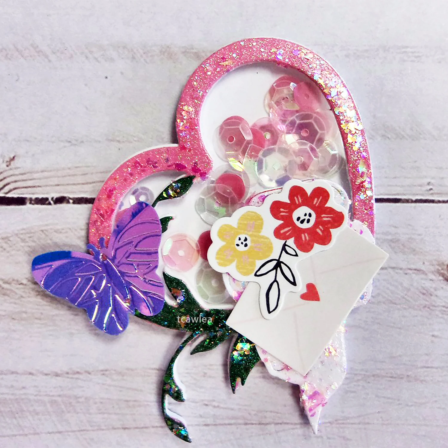 Сердечко Роза шейкер металлические режущие штампы для скрапбукинга и открыток