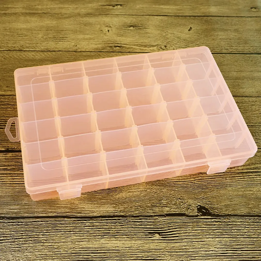 36 Сетка Прозрачная пластиковая коробка для хранения косметики лекарств серьги