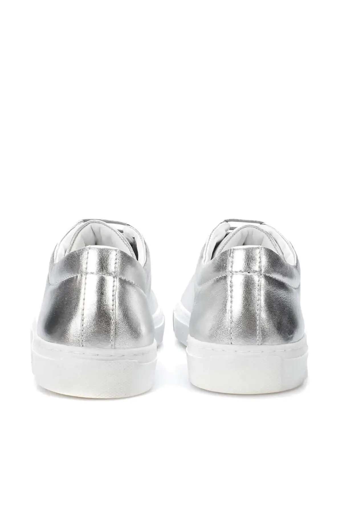 Женские Серебристые кроссовки из натуральной кожи с жемчугом 120130009771|Женские и