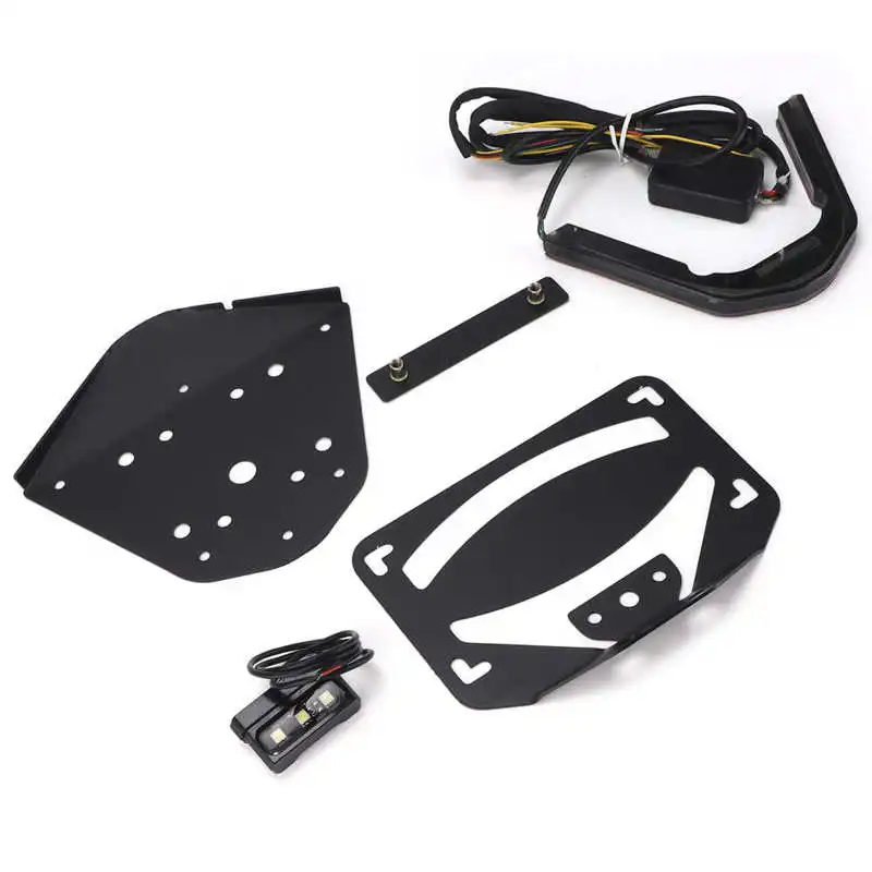 

Motorcycle License Plate Holder Practical Set Tail License Plate Mount with Lamp for Motorbike