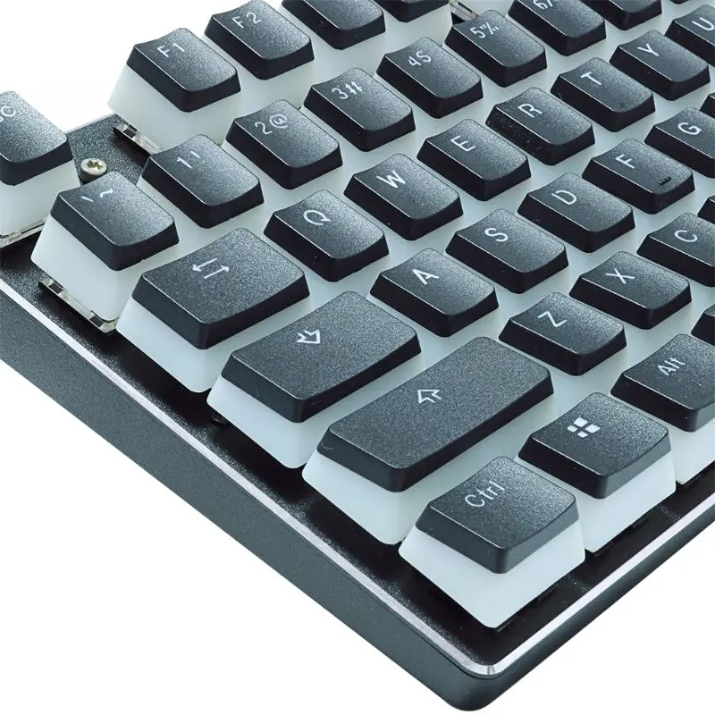 

1 Set Replaceable PBT Pudding Keycaps 108 Transparent Lettering Keys Double Shot R9CB