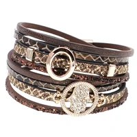 leather bracelets for women metal charm bracelets bangles fashion female jewelry women bracelet gifts