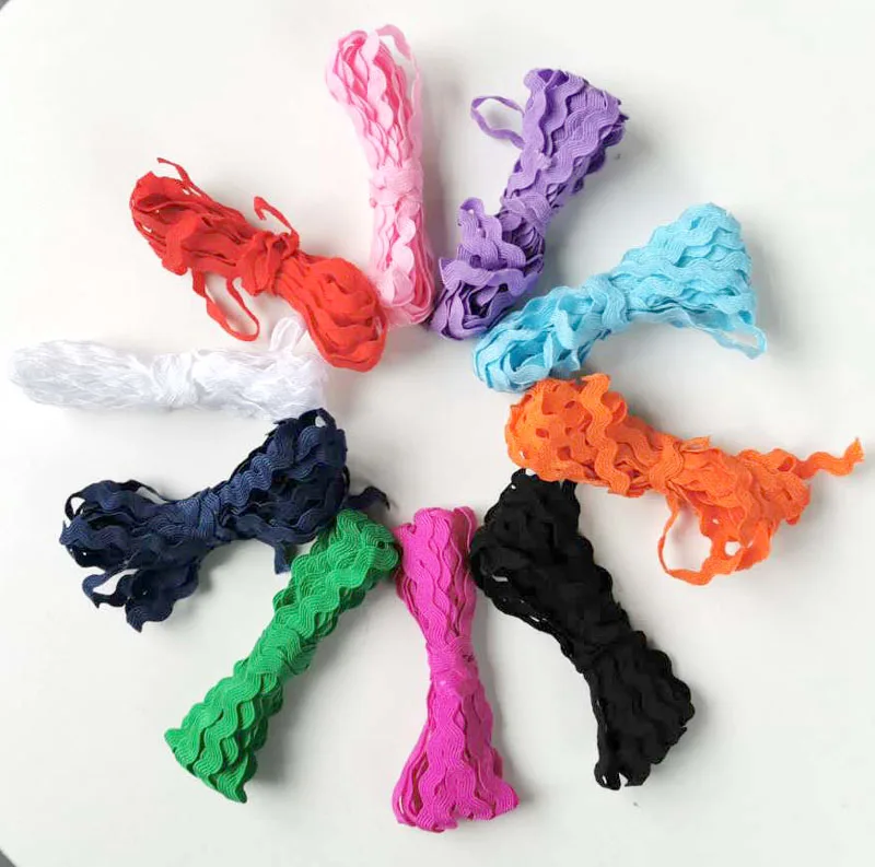 5 ярдов золотисто-красная волнистая лента с волнистой кружевной отделкой для