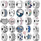 Бусина-клипса для браслета, из серебра 925 пробы, с листком клевера