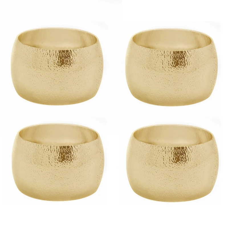 Gold 4pcs TAI Top 6 шт. металлическая для салфеток, кольца для свадьбы, рождественской вечеринки, отеля, кухни, круглая пряжка, держатель для салфеток, декор стола - Цвет: Gold 4pcs