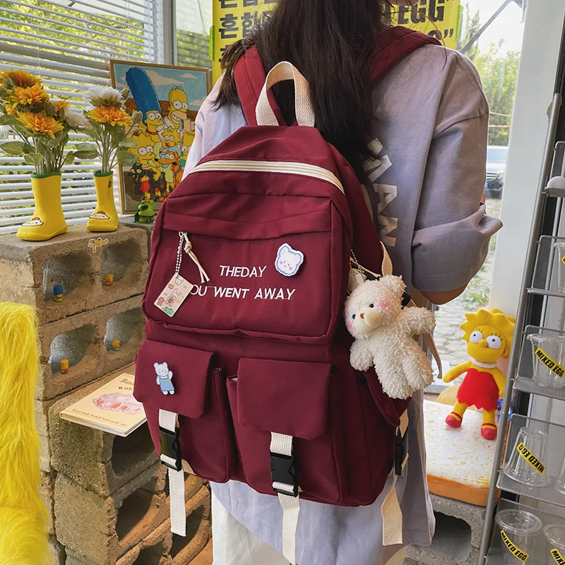 

Школьный ранец для женщин в японском стиле, прекрасный студенческий рюкзак в античном стиле для девушек, Корейская версия, вместительная Ун...