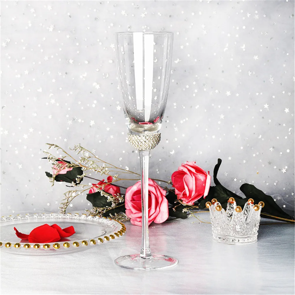 1 шт. роскошные стеклянные бокалы для вина со стразами напитков праздвечерние
