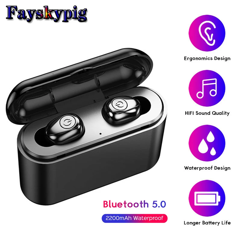 X8 bluetooth стерео наушники TWS беспроводной bluetooth водонепроницаемый наушники с 2200 мАч Внешний аккумулятор наушники беспроводной Bluetooth 5,0