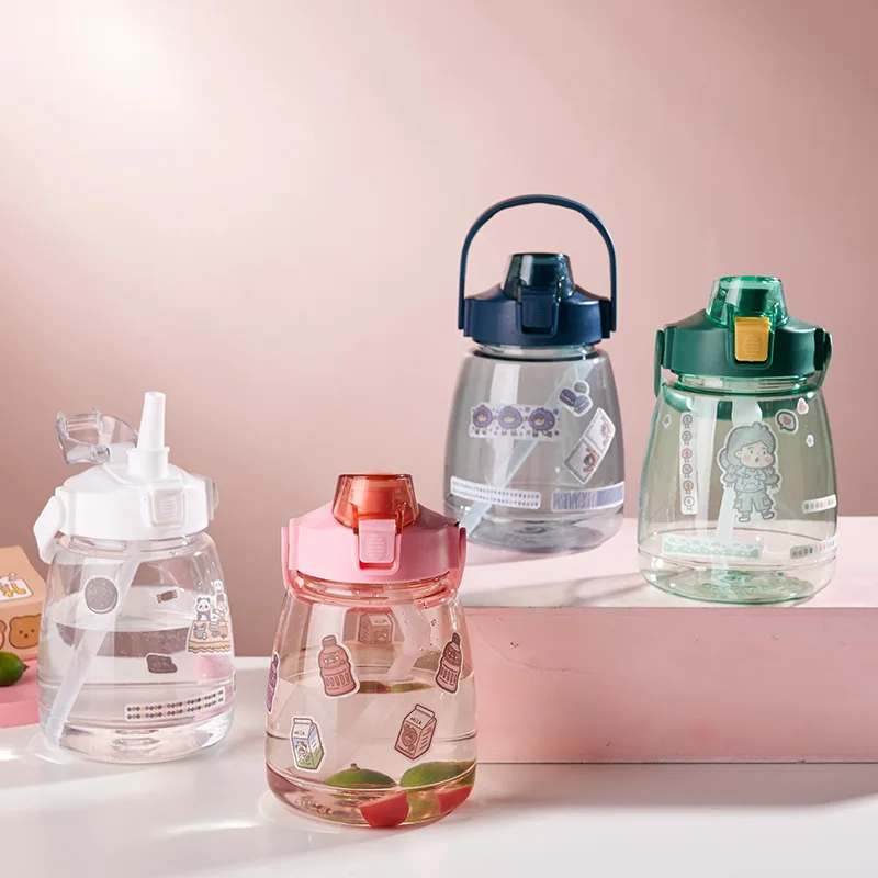 

Большая чашка для воды на л, детская чашка для студентов, высокоценная чашка для воды с соломинкой, Вместительная женская портативная бутыл...