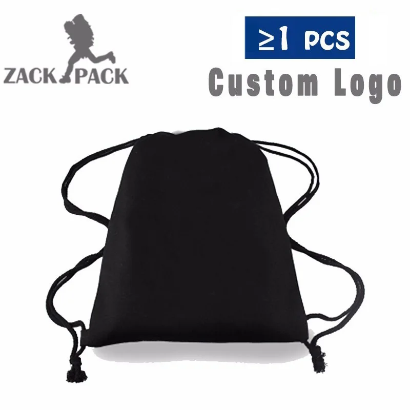 Zackpack, рюкзак на шнурке, Студенческая спортивная Хлопковая Сумка на шнурке, маленький рюкзак с принтом, индивидуальный логотип, DB33, Полиэстеровая сумка