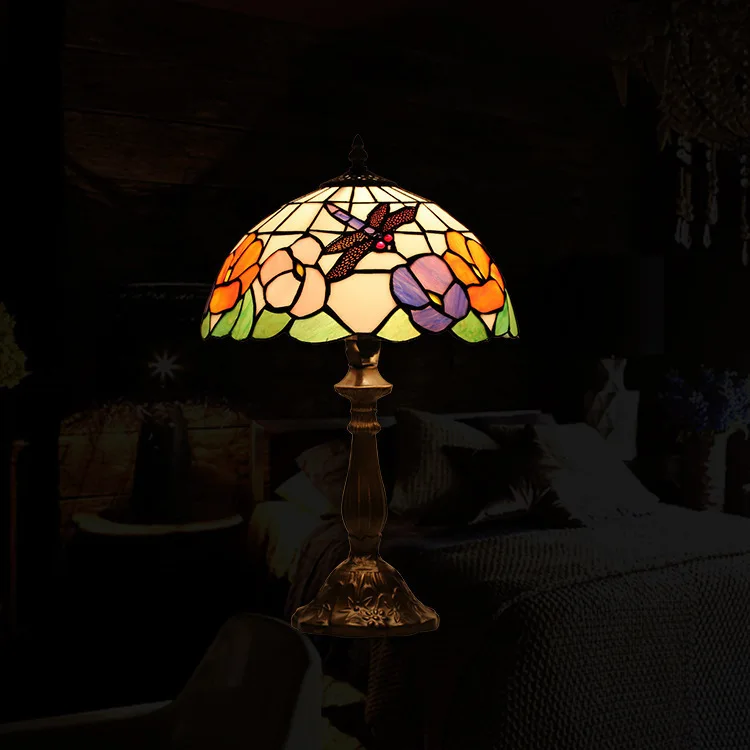 

Настольная лампа Тиффани E27 в стиле барокко, прикроватная лампа для спальни, креативная Модная ретро настольная лампа