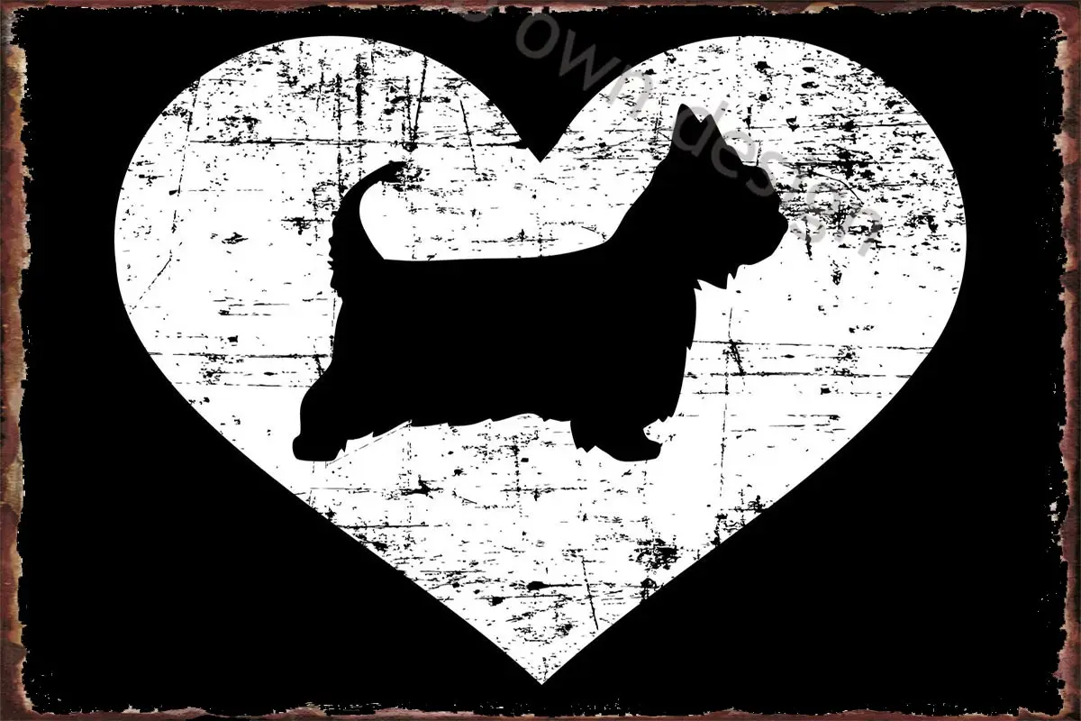 

Жестяные пластины австралийского шелковистого терьера, Настенный декор, Ретро винтажный металлический знак, жестяной знак для художествен...