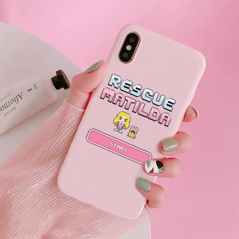 hot ferragnies eyes chiara phone case for iphone 12 11 pro max mini xs 8 7 6 6s plus x se20 xr matte candy pink silicone cover free global shipping