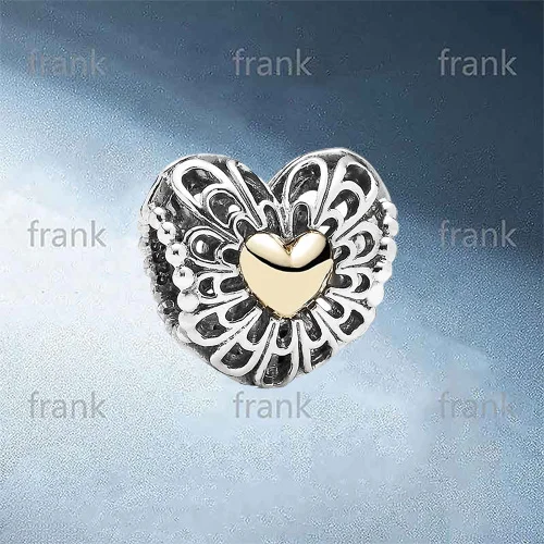 

791275 Gold Filigree Heart Charm
