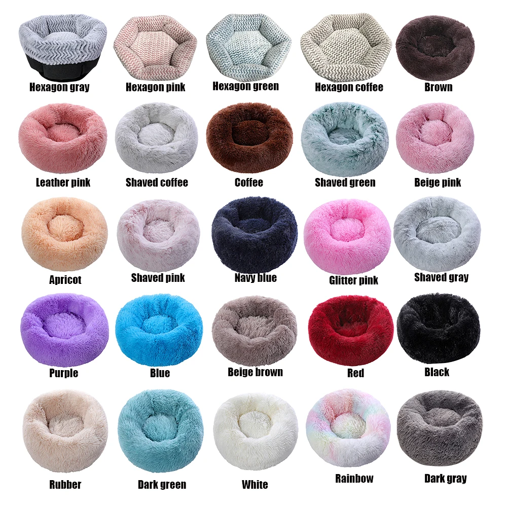 

Super Large Dog Bed Round Washable Pets Bed Winter Warm Sleeping Plush Dog Kennel Cat Mats Puppy Cushion Mat Dog Cat Supplies
