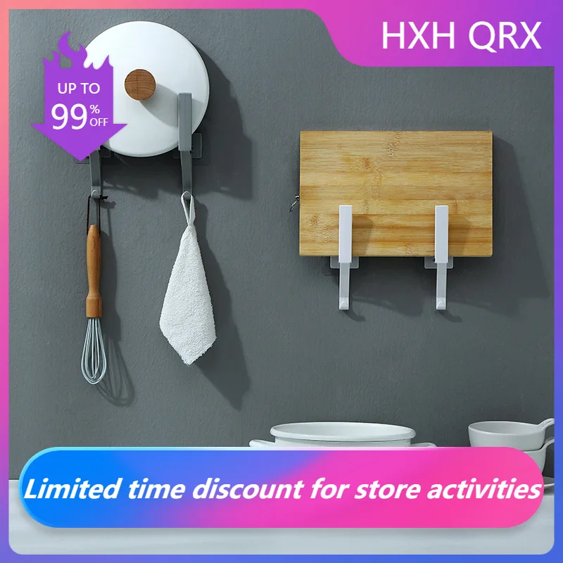

2Pcs/Set Kitchen Wall-Mounted Multifunctional Pot Cover Rack Kitchen Storage Chopping Board Rack Home Accessory Organizer