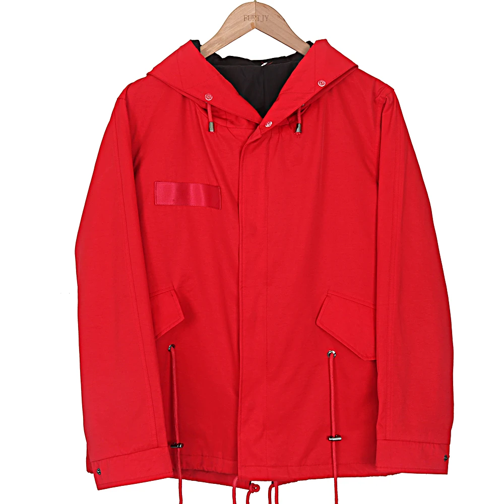 2021 new Natural fur lining parka coat real fur coat winter jacket women natural raccoon fur collar warm thick parkas