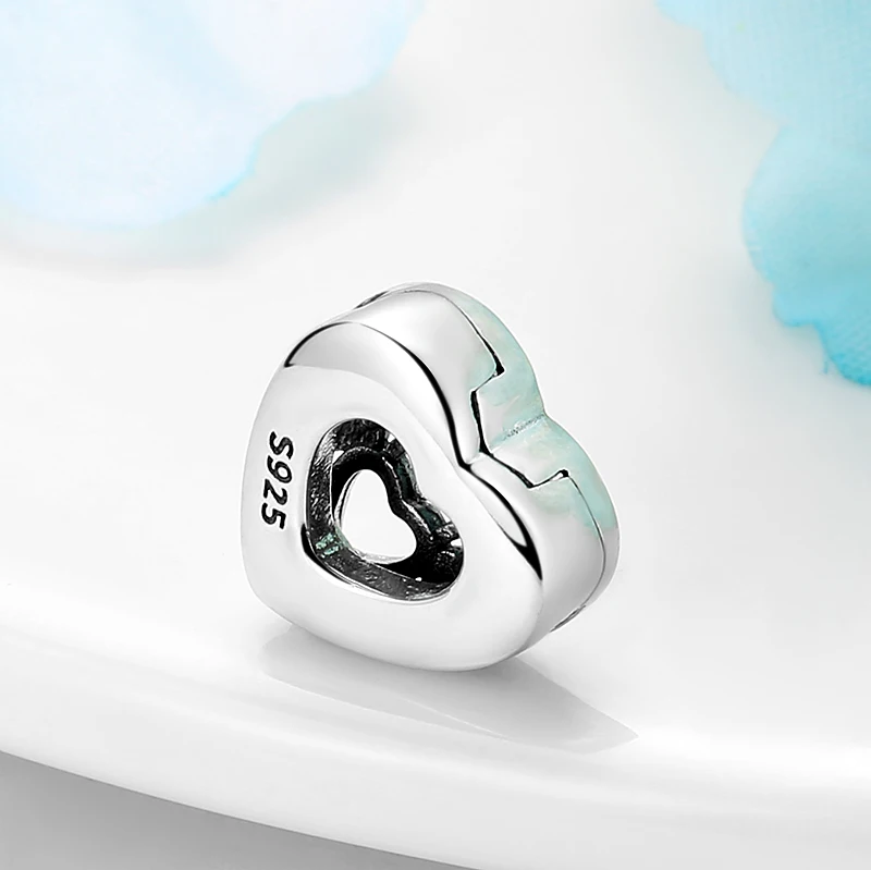 925 Sterling Silver Best Mom Heart shape Clips Beads for Jewelry making Fit Original Reflections Charm Bracelet women jewellery | Украшения