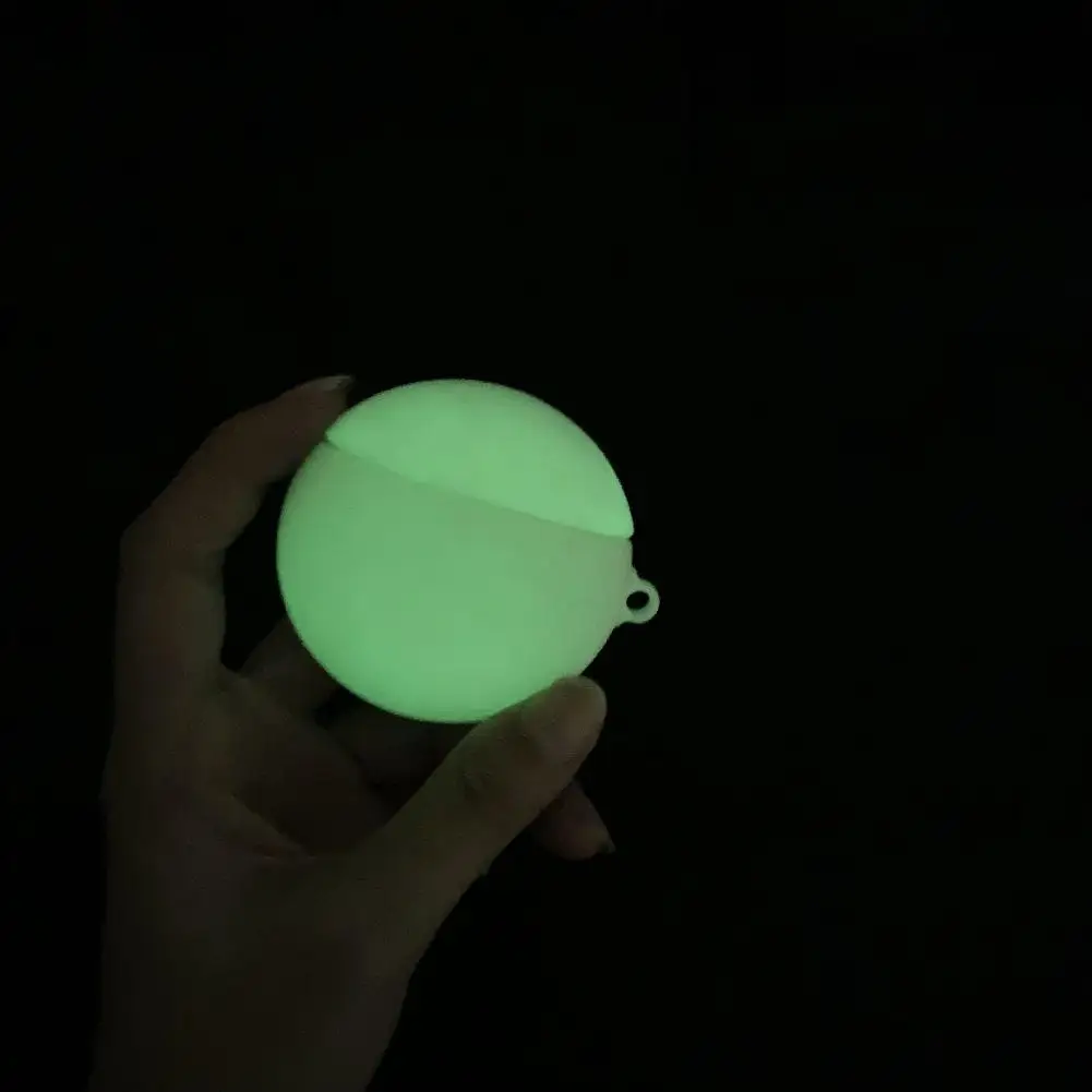 Защитный силиконовый чехол для наушников противоударный светящийся в темноте