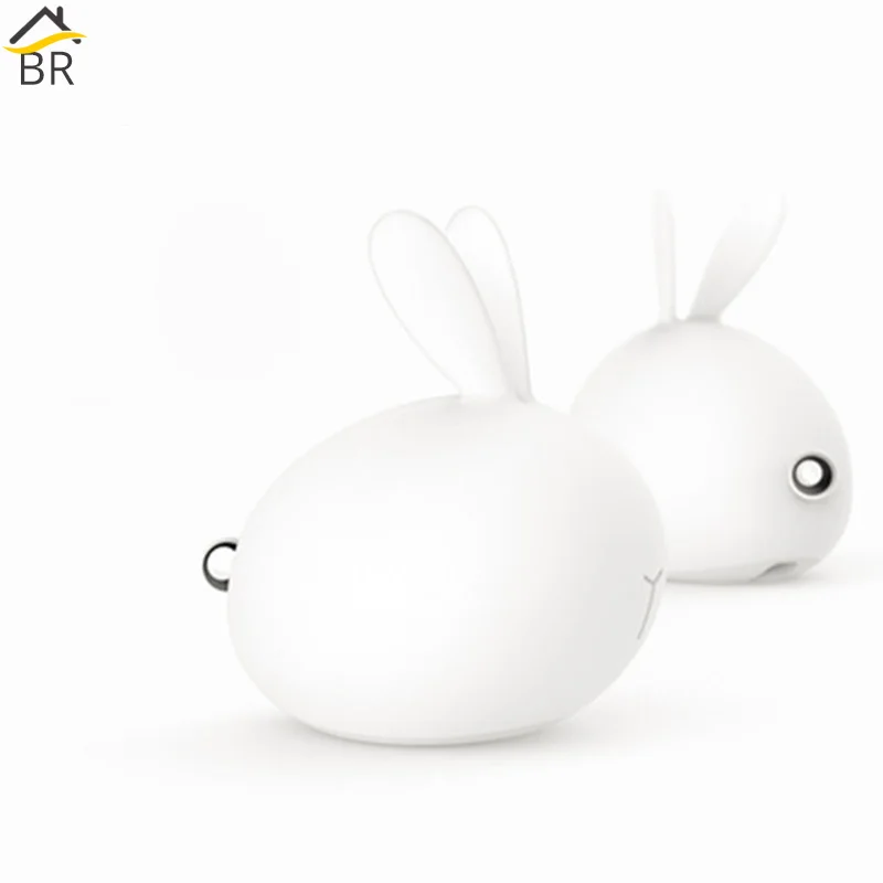 BR 7 Цвет силиконовые мультфильм кролик светодиодный ночник детские для малышей