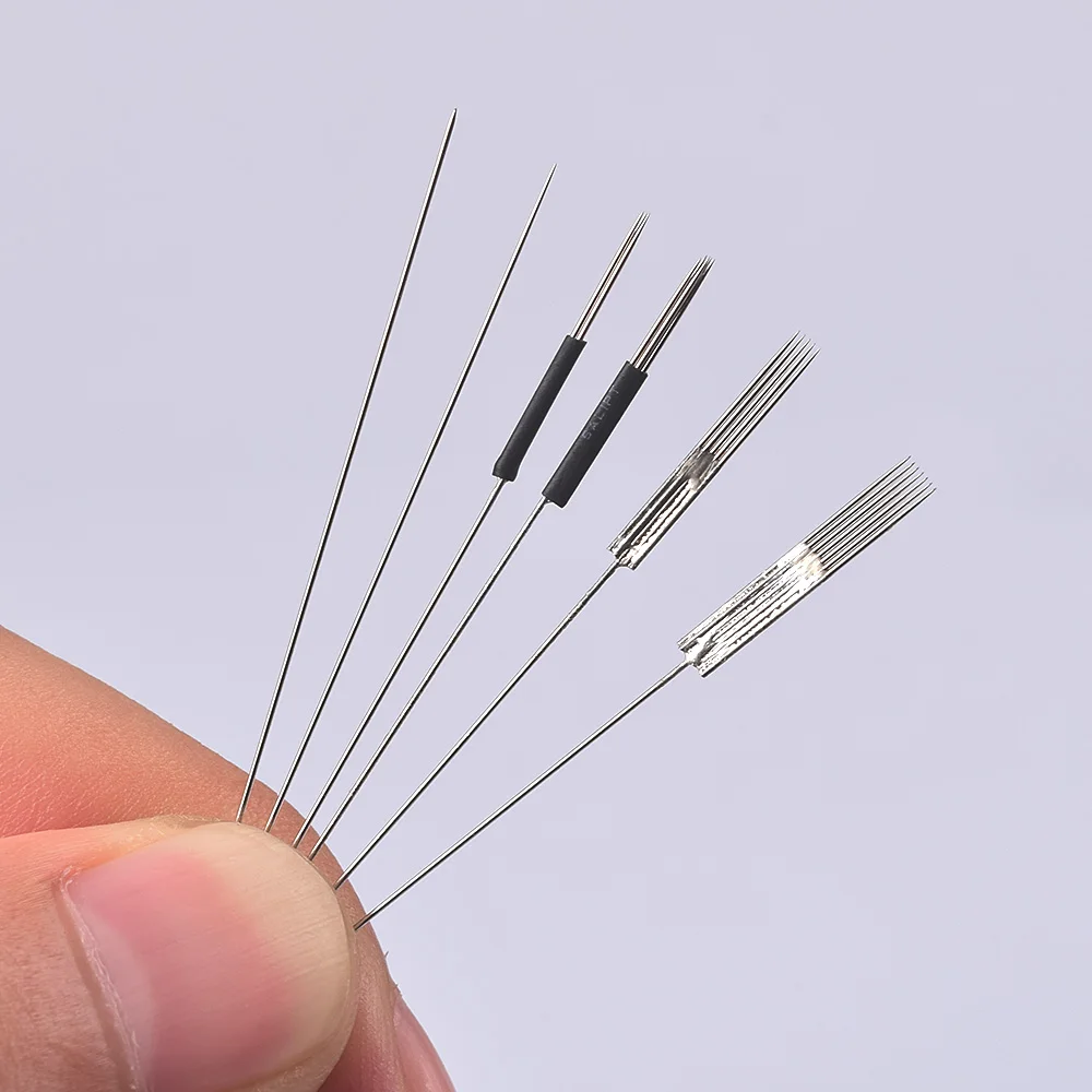 100 шт. стерилизованные одноразовые иглы для перманентного макияжа 0 35 мм 1D/1R/3R/5R/5F/7F