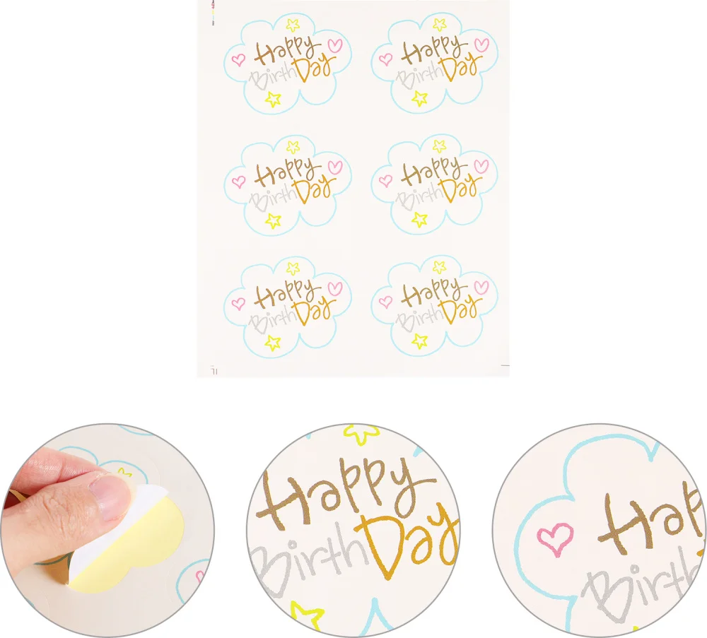 

20 Sheets of 120pcs Decorative DIY Stickers Self-adhesive Stickers for Parties