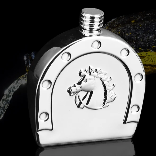 Креативная Личная винная бутылка из нержавеющей стали 6 унций уличная маленькая