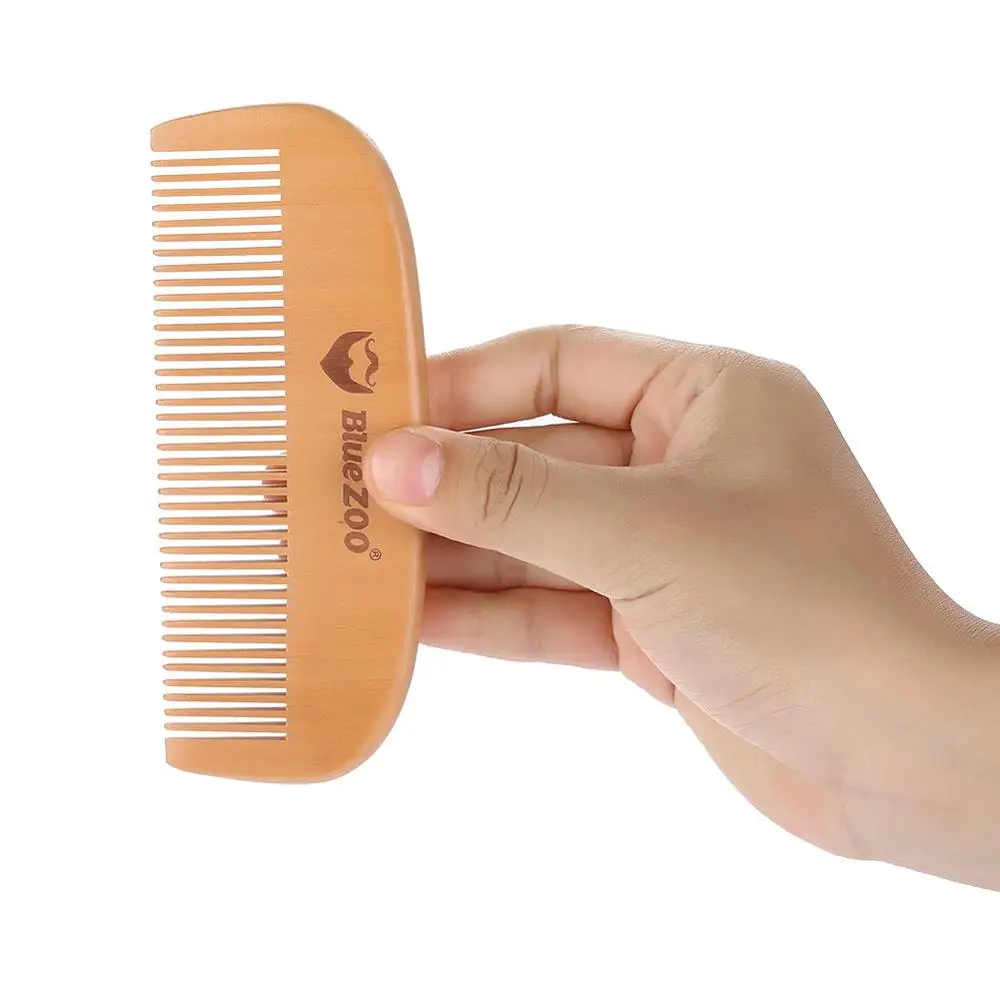 Портативный Гладкий деревянный гребень Band для мужчин щетка ухода за бородой