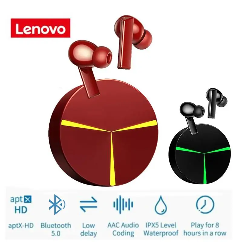 

Lenovo GM1 Game TWS Earphones Bluetooth 5.0 Waterproof Wireless Low latency Headset Microphone For iPhone 12 pro Huawei Xiaomi
