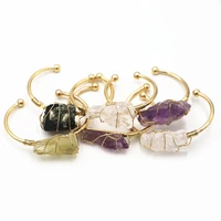 womens bracelets natural stone bracelet gold winding irregular crystal quartz bracelet womens jewelry bracelet bangle