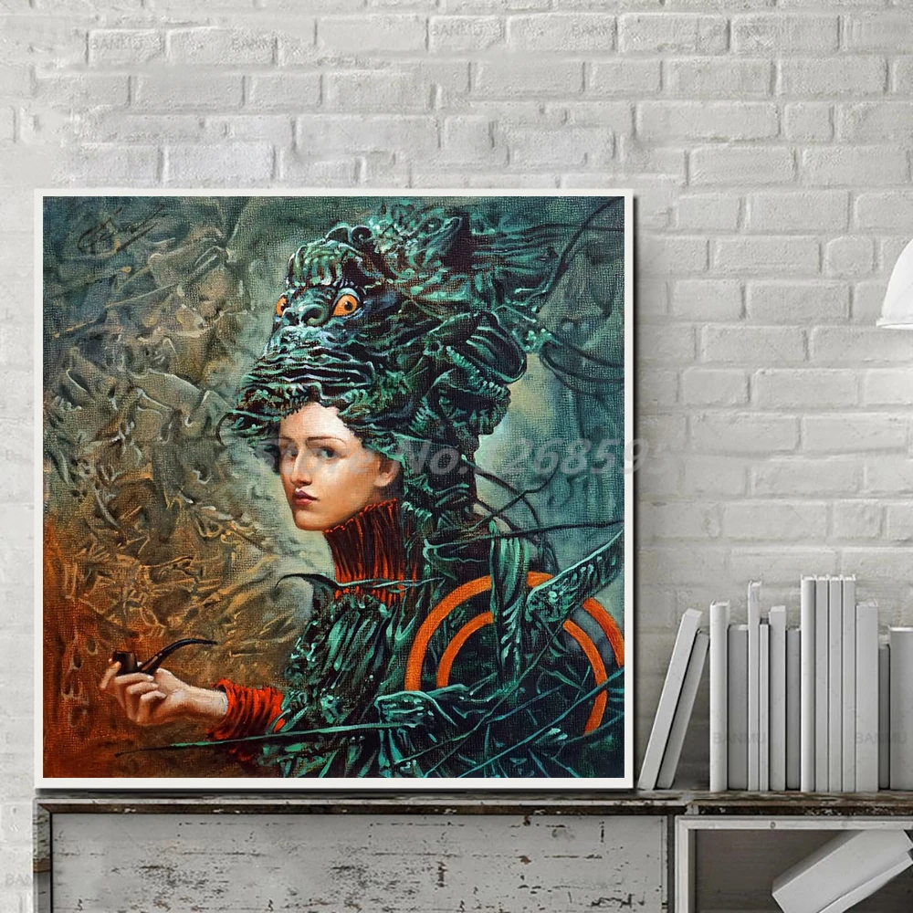 Michaels Chevals Surrealist Vintage Poster Art Canvas Print Wall Picture Modern For Living Room Home Decoration | Дом и сад