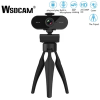 webcam 2k 1440p full hd web camera with microphone usb plug web cam for pc computer mac laptop desktop youtube skype mini camera