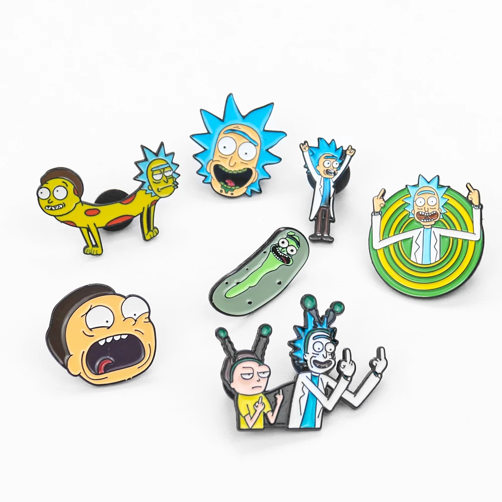 Японские Аниме персонажи вокруг доктора огурца забавная брошь креативный модный