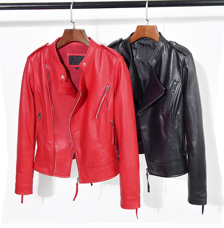 Женская короткая куртка из натуральной овечьей кожи весна 2021 | одежда