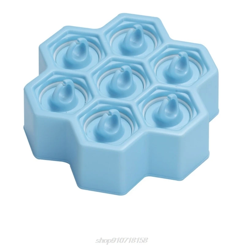 

Mini Popsicle Maker Silicone Juice ice Maker Ice Cream Kitchen Tools Honeycomb Ice Tray 7 Grids New Ice Cube M29 21 Dropship
