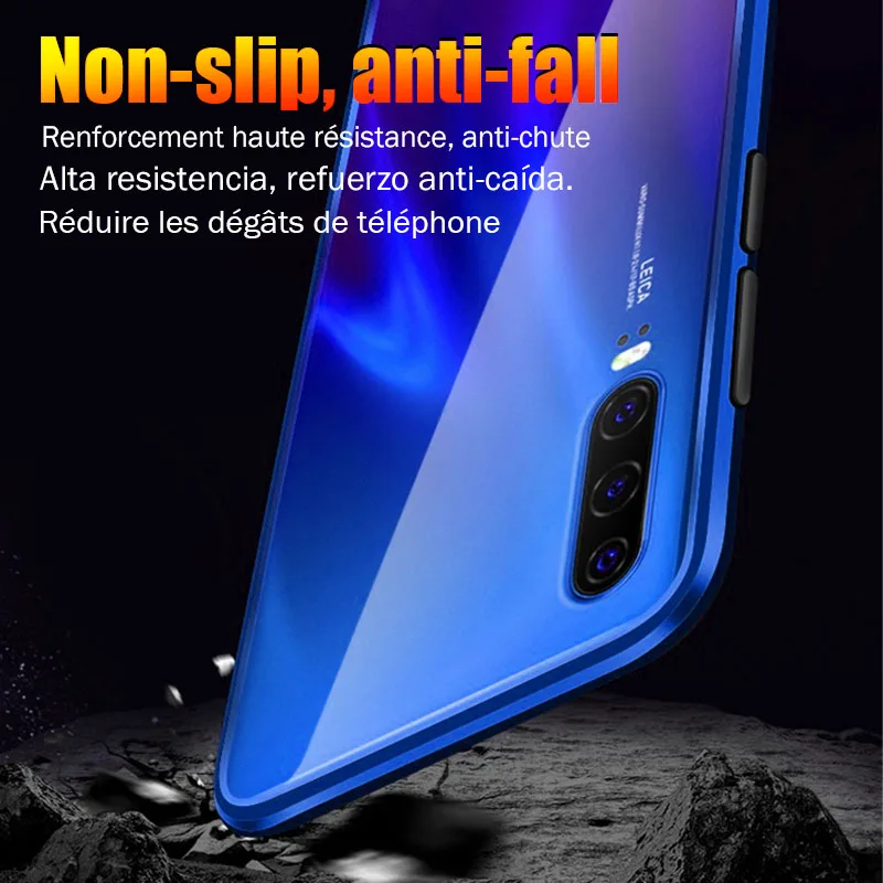 Чехол для huawei mate 20 Pro 10 P20 Lite противоударный чехол на P Smart P30 Lite закаленное стекло Магнитная Адсорбция Задняя Крышка P