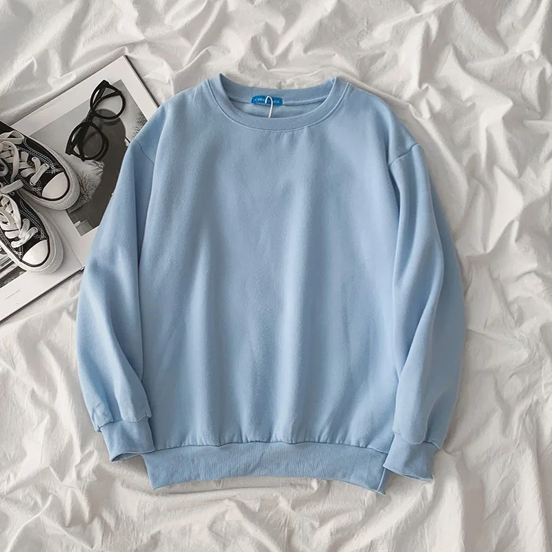 Новинка 2021 корейские модные толстовки женские зимние топы повседневный милый