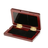 solid wood reed case wooden holder box for tenor alto soprano saxophone clarinet reeds 2pcs capacity