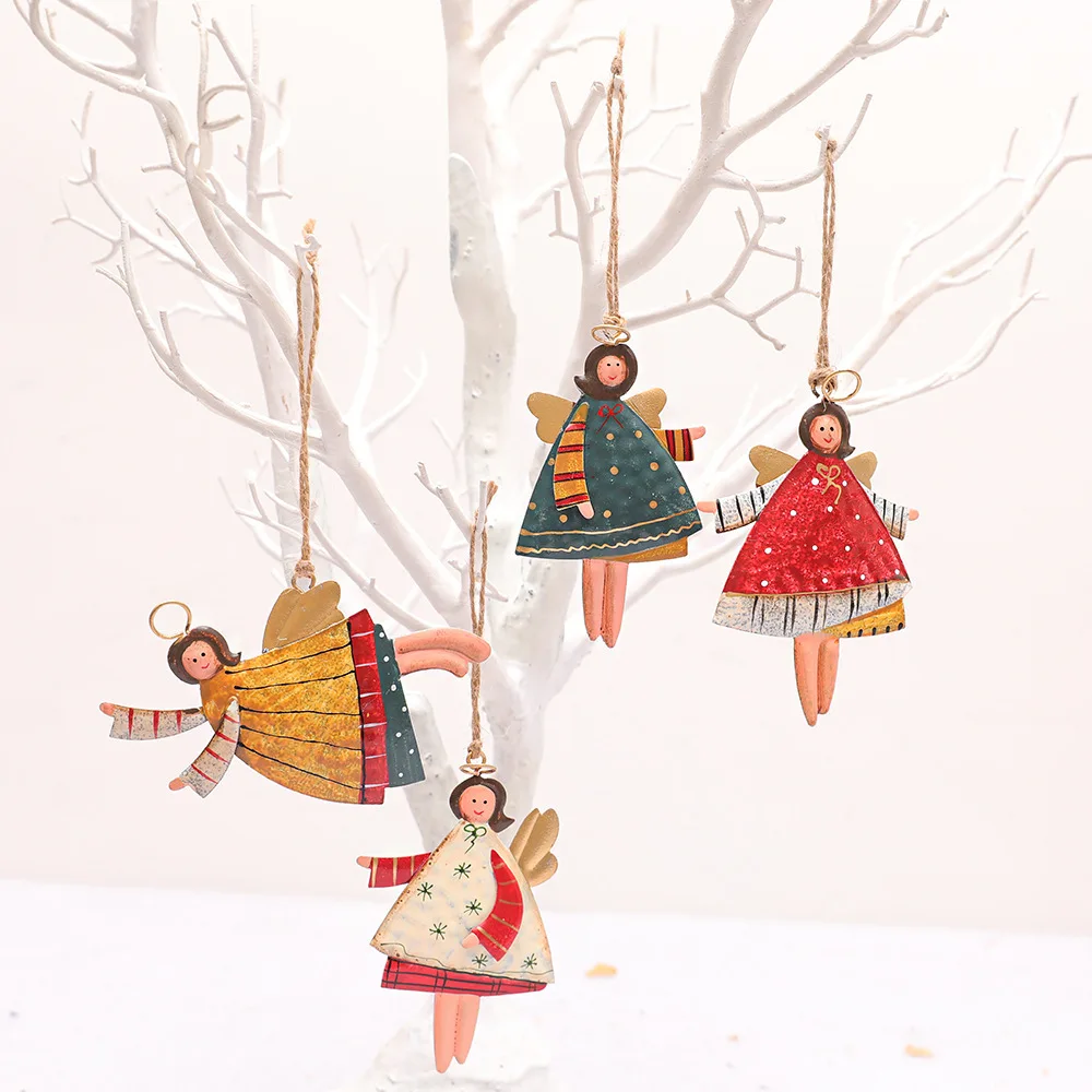 

Christmasdecoration,11cmwroughtIron PaintedVintage Angel Hanging Pieces,New Year Home Decoration,Christma TreeHanging Decoration