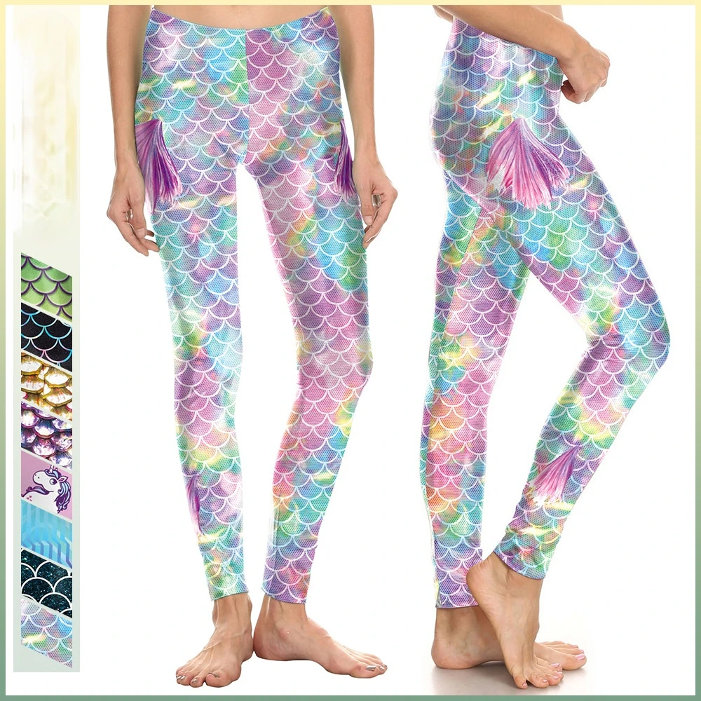 

New Sexy Mermaid Scale 3D Prints Women Girls Elastic Fitness Gym Sport Workout Leggings Yoga Pants Dropshipping Sweatpants